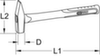 KS Tools Vorschlaghammer mit Fiberglasstiel Standard 2 S