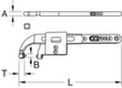 KS Tools Gelenk-Hakenschlüssel mit Zapfen Standard 6 S