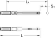 KS Tools 9x12mm ERGOTORQUE®precision Einsteck-Drehmomentschlüssel Technische Zeichnung 1 S