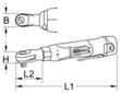 KS Tools 3/8'' Akku-Umschaltknarre Standard 7 S