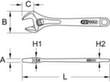 KS Tools Rollgabelschlüssel Standard 8 S