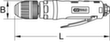 KS Tools Druckluft-Stabbohrmaschine Standard 8 S