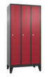 C+P Garderobenschrank Classic mit glatten Türen und 3 Abteilen, Abteilbreite 300 mm Standard 2 S
