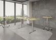 Elektrisch höhenverstellbarer Konferenztisch, Breite x Tiefe 2200 x 1030 mm, Platte Ahorn Milieu 1 S
