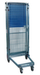 Nestbarer Sicherheitsrollbehälter nestainer® mit Kunststoffdach, Traglast 500 kg, Länge x Breite 820 x 725 mm Standard 2 S