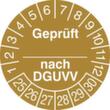 Prüfplakette mit Jahresfarbe