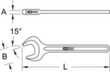 KS Tools Einmaul-Kraftschlüssel Technische Zeichnung 1 S