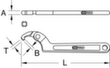 KS Tools Gelenk-Hakenschlüssel Technische Zeichnung 1 S