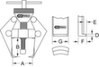 KS Tools Polklemmen-Wischarm-Abzieher 2armig Technische Zeichnung 1 S