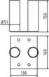 Schake Bodenplatte für Mobilzaun Technische Zeichnung 1 S