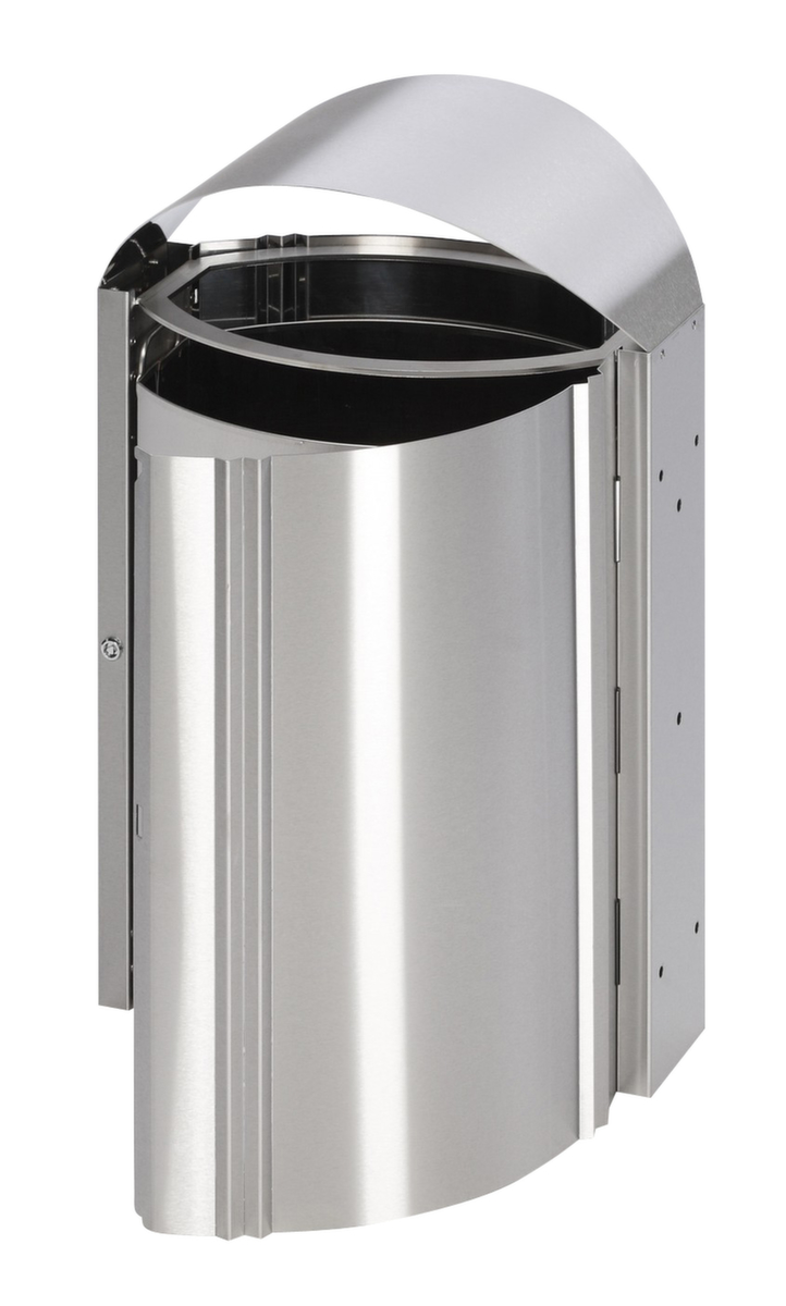 Edelstahl-Abfallbehälter für den Außenbereich, 50 l Standard 1 ZOOM