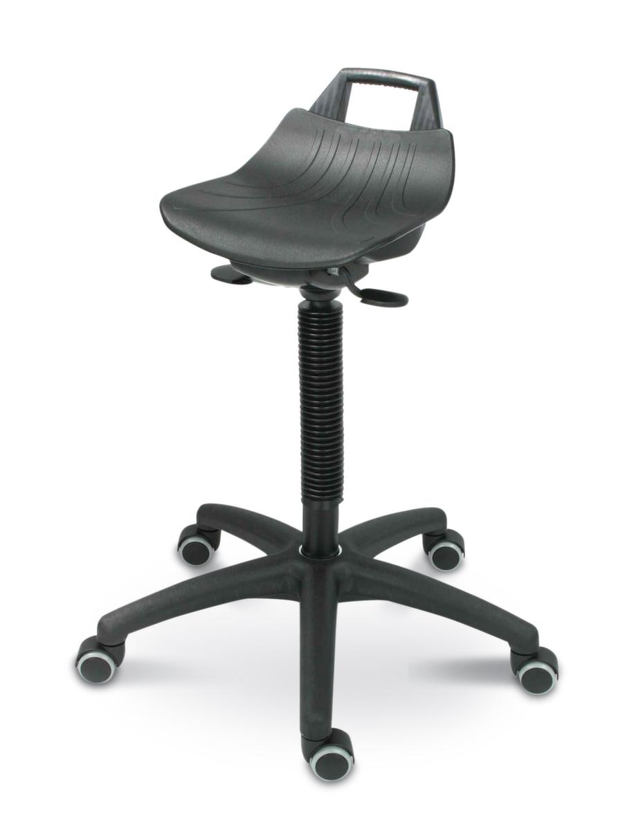 Höhenverstellbare Stehhilfe, Sitzhöhe 520 - 710 mm, Gestell schwarz Standard 1 ZOOM