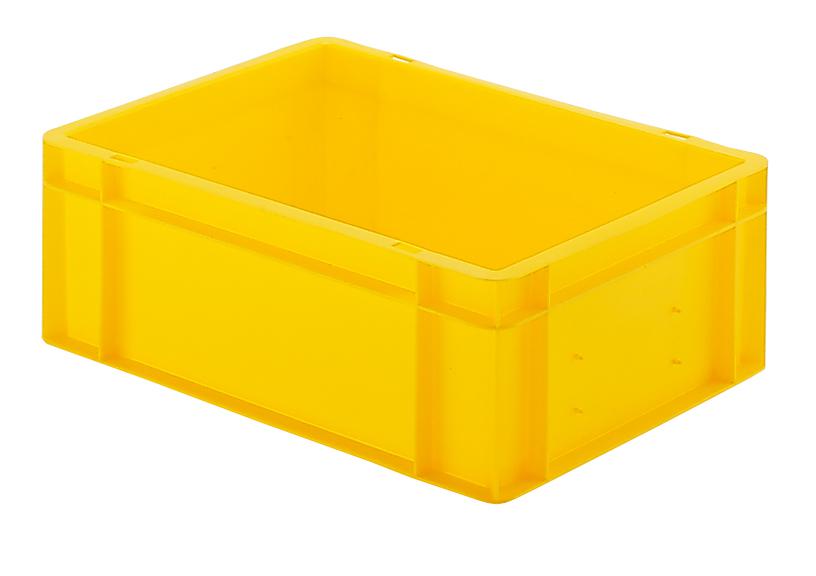 Lakape Euronorm-Stapelbehälter Favorit Wände + Boden geschlossen, gelb, Inhalt 13 l
