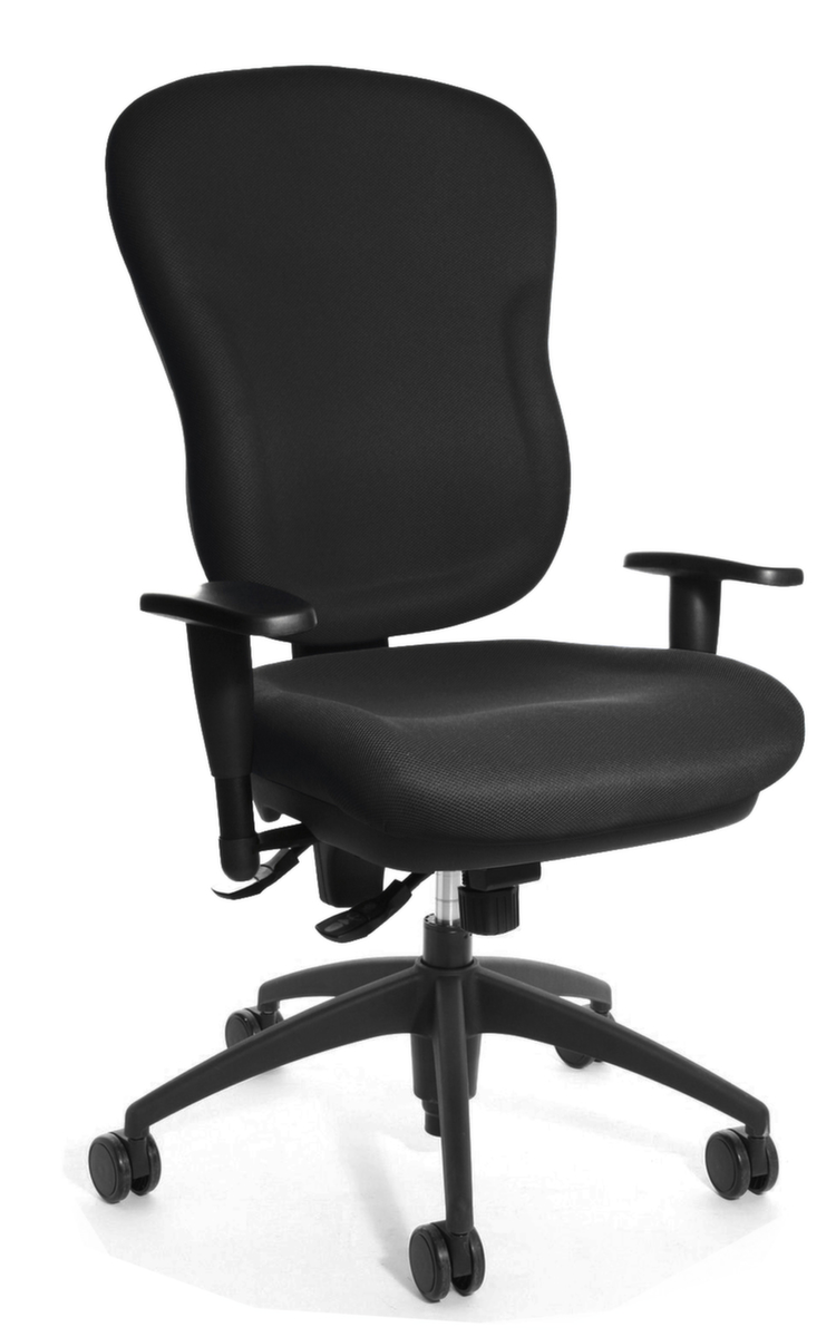 Topstar Bürodrehstuhl mit Muldensitz und extra dicker Polsterung, schwarz