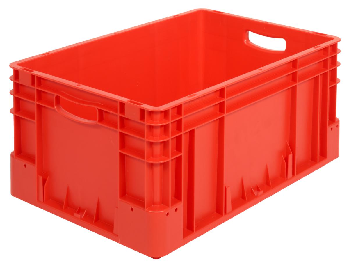 Industrie-Stapelbehälter, rot, Inhalt 50 l