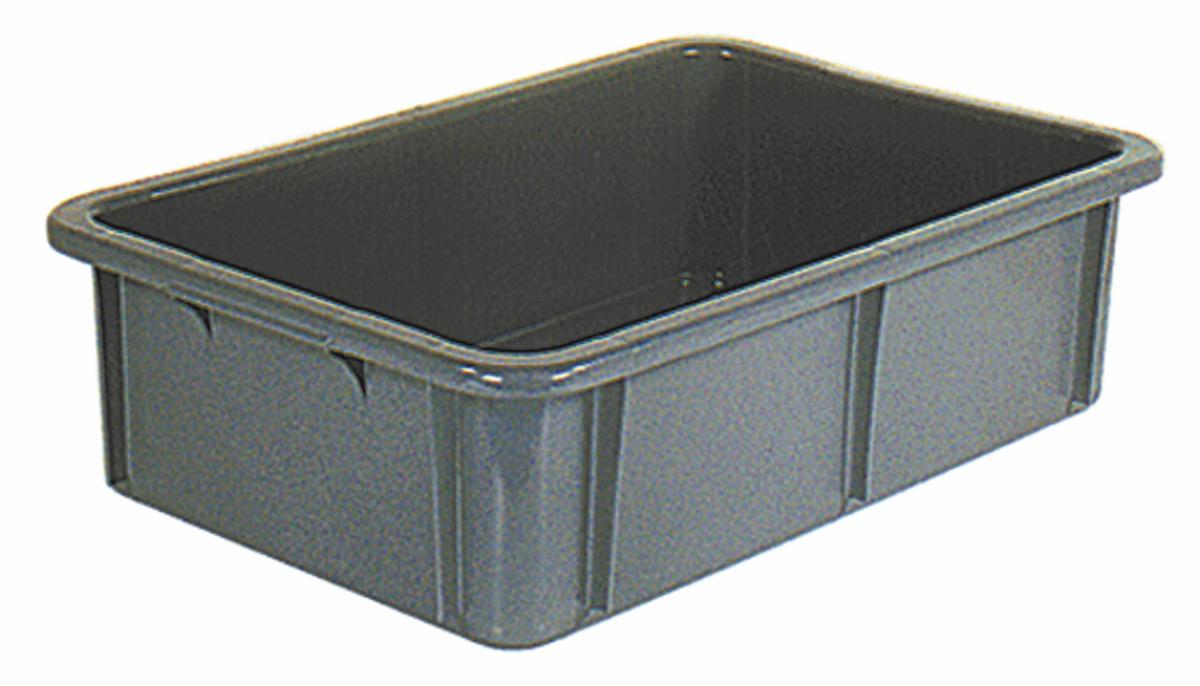 Stapelbehälter für Lebensmittel, grau, Inhalt 30 l Standard 1 ZOOM