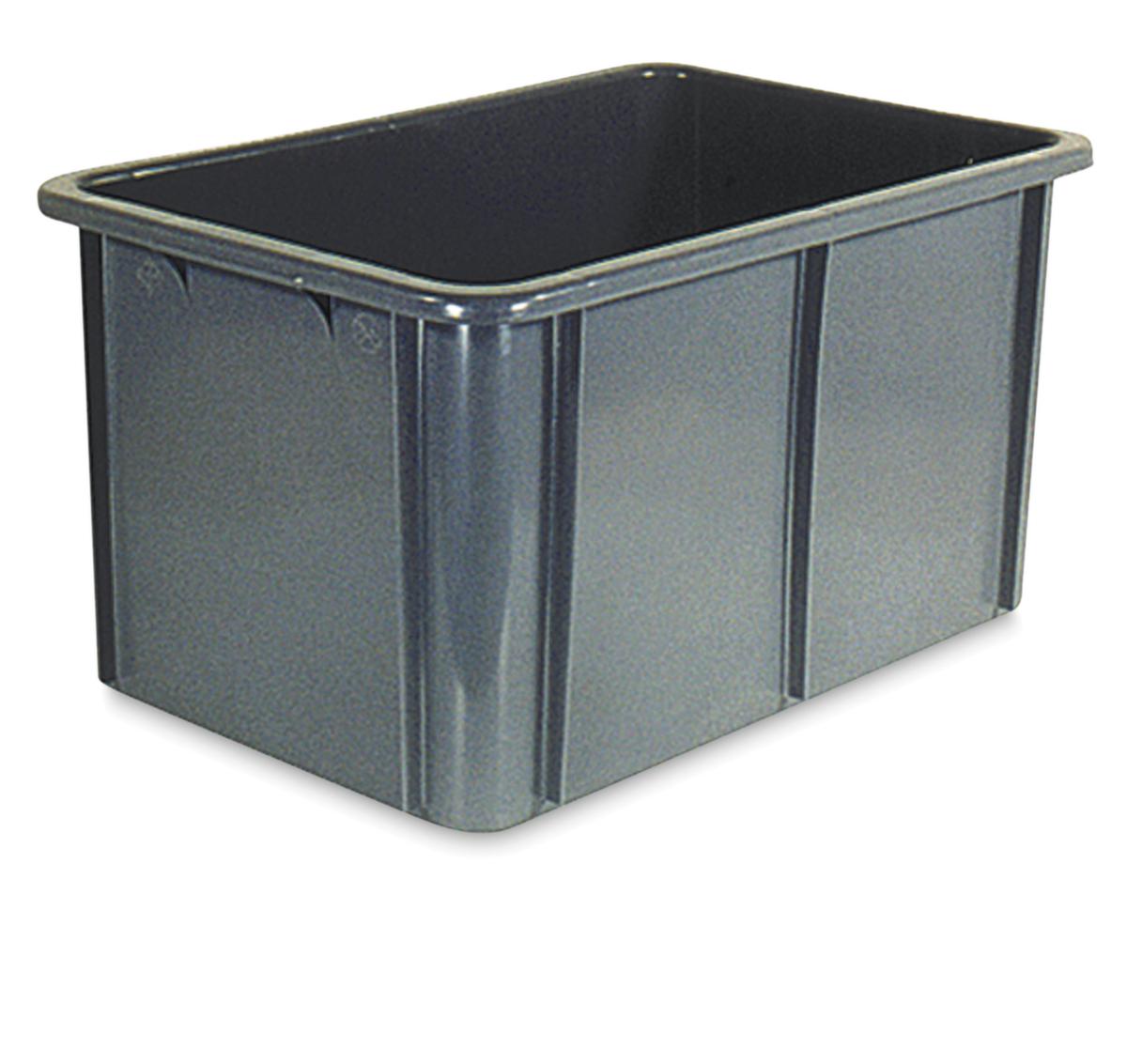 Stapelbehälter für Lebensmittel, grau, Inhalt 60 l Standard 1 ZOOM