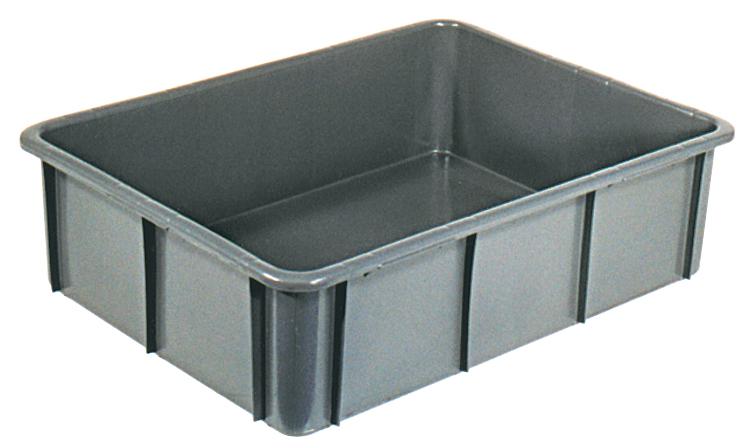 Stapelbehälter für Lebensmittel, grau, Inhalt 80 l Standard 1 ZOOM