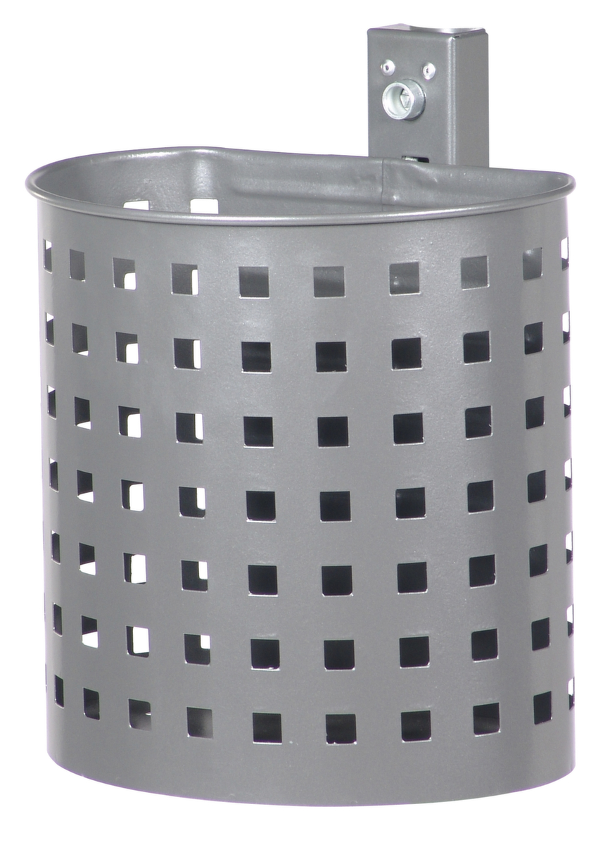 Abfallbehälter für Wand- oder Pfostenmontage, 20 l, DB703 anthrazit Standard 1 ZOOM