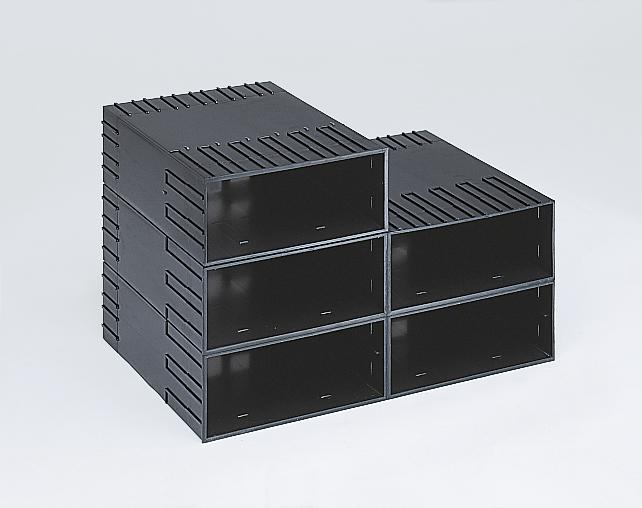 Gehäuse für Schubladensystem, schwarz, Breite 242 mm Standard 2 ZOOM