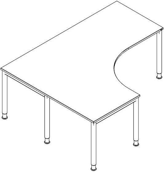 Freiform-Schreibtisch RQ60 Standard 1 ZOOM