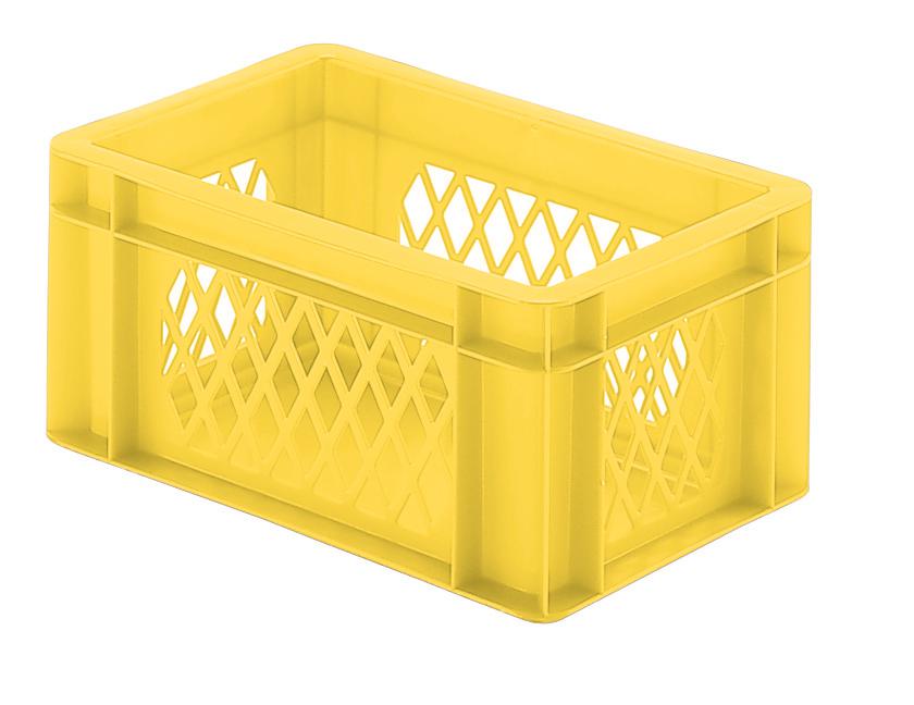 Lakape Euronorm-Stapelbehälter Favorit Wände durchbrochen, gelb, Inhalt 5,5 l Standard 1 ZOOM
