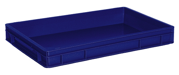 Euronorm-Stapelbehälter Basic mit verstärktem Rippenboden, blau, Inhalt 13 l