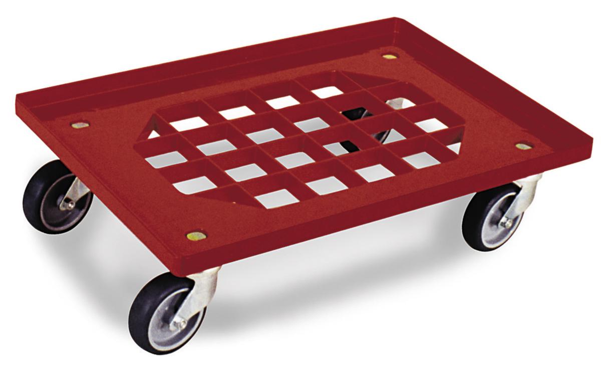 Kastenroller-Set mit Gitterladefläche, Traglast 250 kg, rot Standard 1 ZOOM