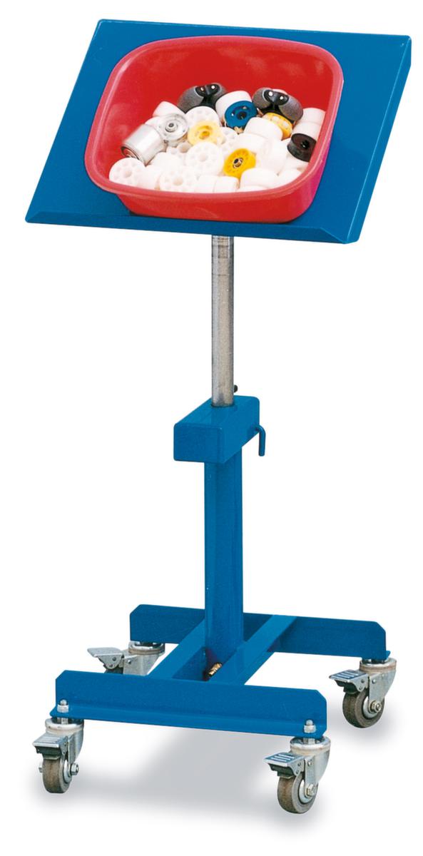 RAPIDLIFT Neigbarer Materialständer mit Höhenverstellung per Fußpedal, Traglast 150 kg, Höhe 720 - 1070 mm Standard 1 ZOOM