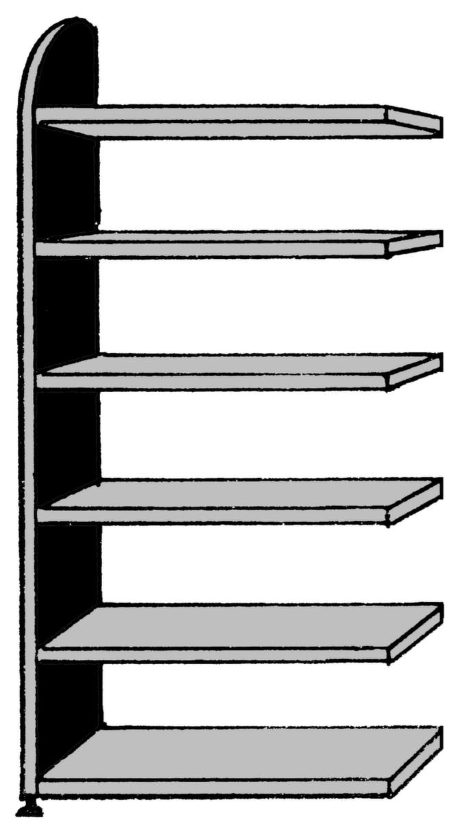 Büro-Selbstbauregal, Breite 1020 mm, 6 Böden Technische Zeichnung 1 ZOOM