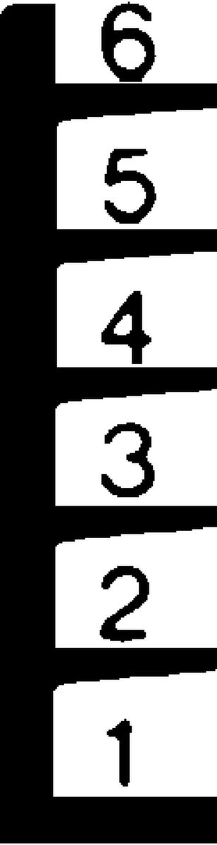 Kragarmregal, einseitig, Höhe 1980 mm, 5 Ebenen Technische Zeichnung 1 ZOOM