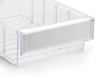 Treston Transparenter Kleinteilebehälter mit großer Griffmulde, transparent, Tiefe 500 mm Detail 1 ZOOM