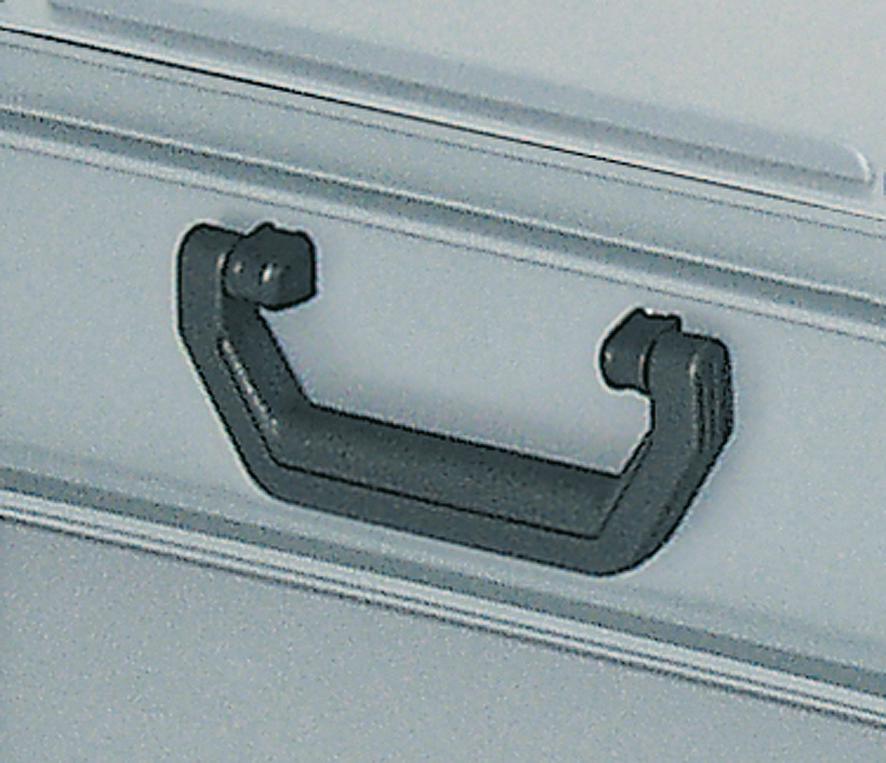 Euronorm-Koffer, grau, HxLxB 335x400x300 mm Detail 2 ZOOM