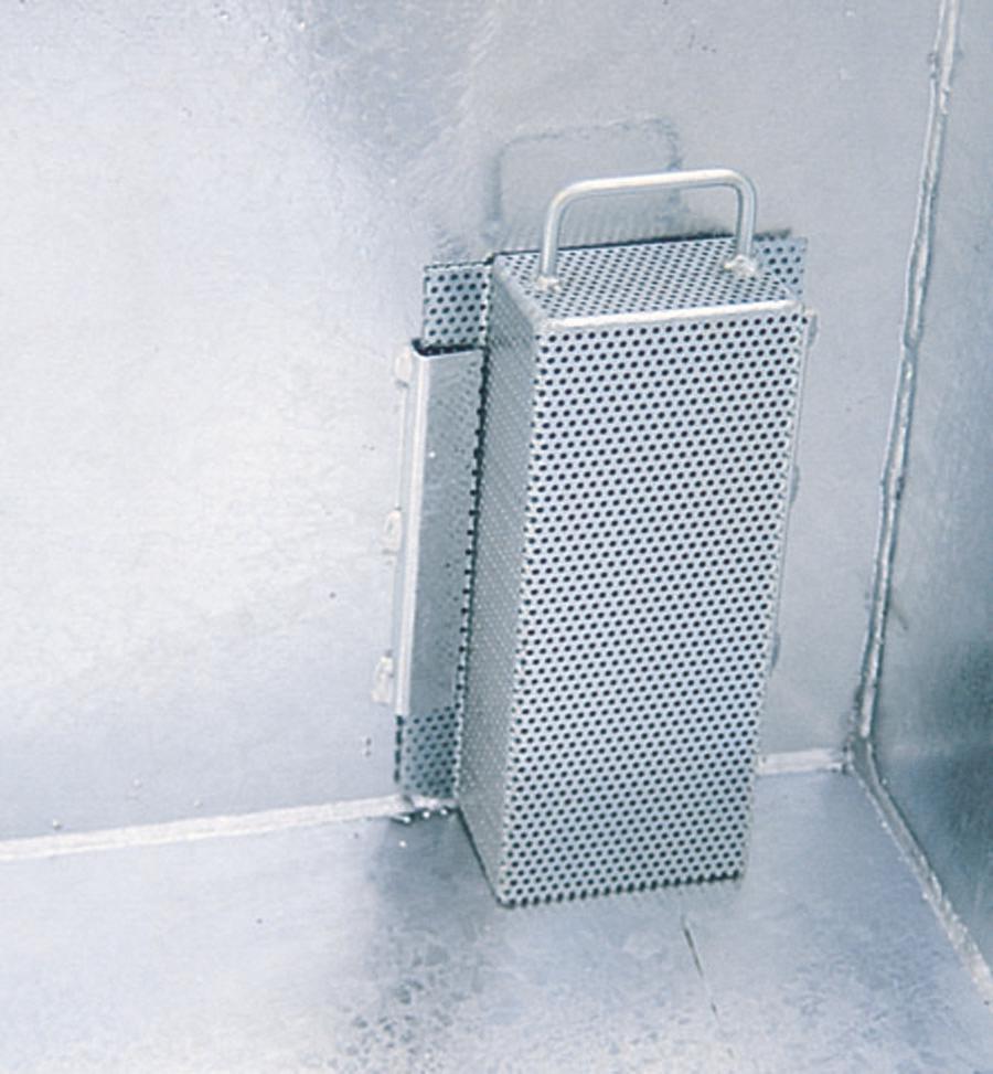 Späne-Kippbehälter mit Rückschwenk-Automatik Detail 2 ZOOM