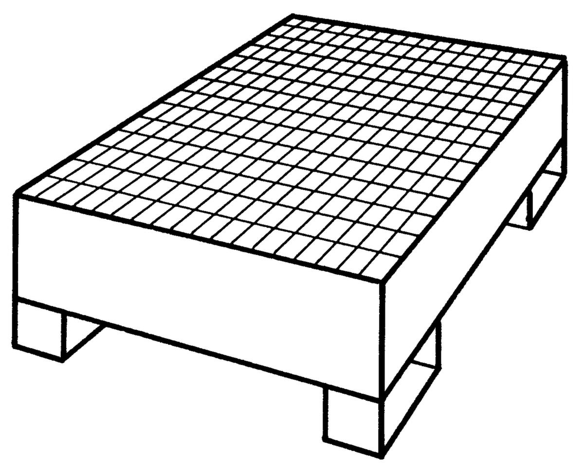 Fasspalette für 2x 200 Liter Fass, mit Einfahrtaschen für Stapler