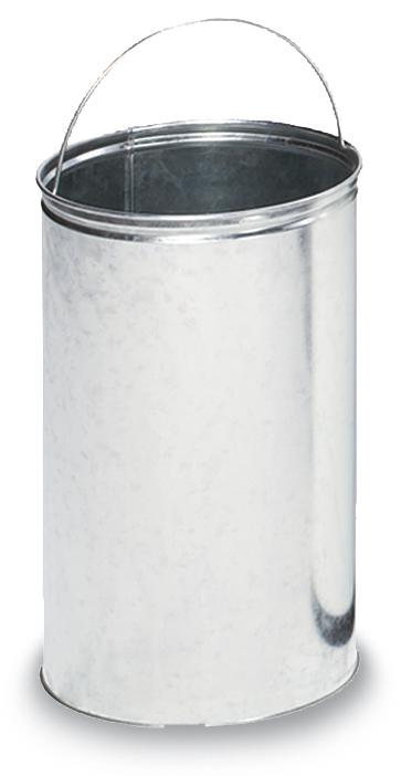 Tretabfallbehälter mit Klappdeckel aus Edelstahl, 40 l, weiß Standard 2 ZOOM