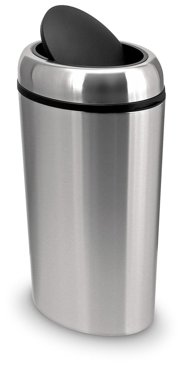 Edelstahl-Abfallbehälter mit Schwingdeckel, 40 l Standard 1 ZOOM