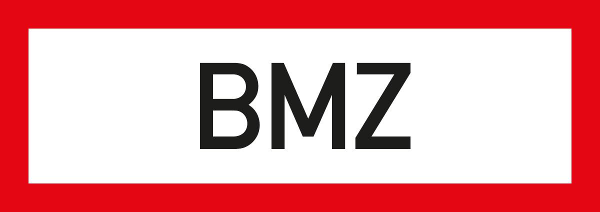 Brandschutzschild "BMZ", Aufkleber, reflektierend Standard 1 ZOOM