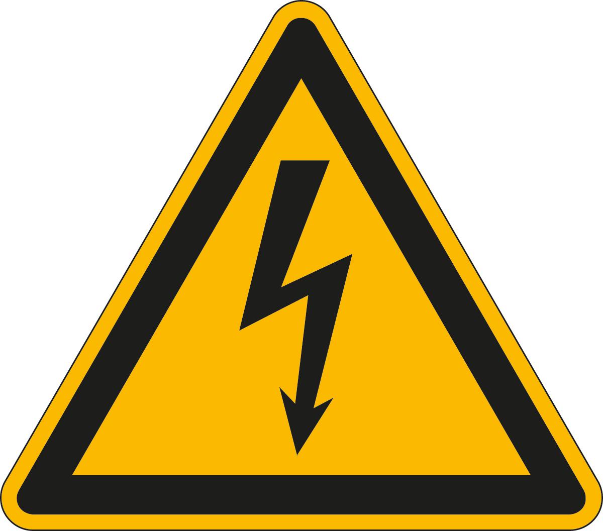 Warnschild vor elektrischer Spannung, Aufkleber Standard 1 ZOOM
