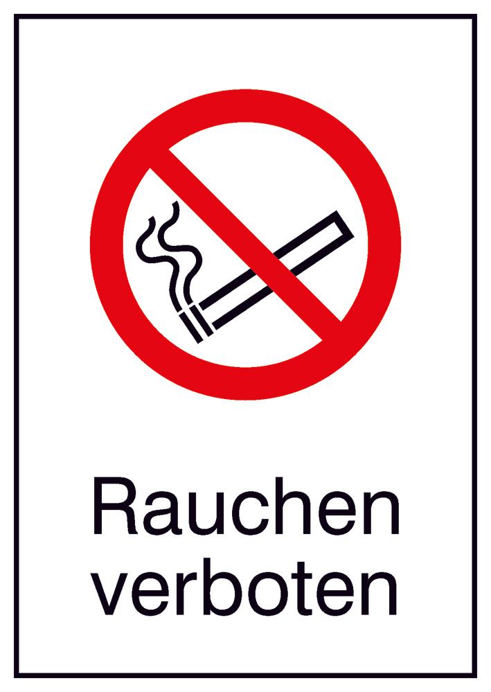 Verbotsschild Rauchen verboten, Aufkleber, Standard Standard 1 ZOOM