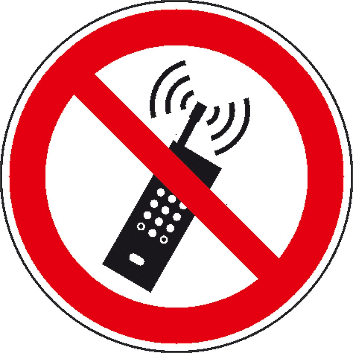 Verbotsschild Mobilfunk verboten, Aufkleber, Standard Standard 1 ZOOM