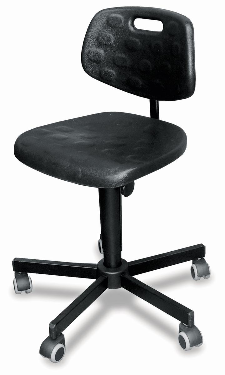 meychair Arbeitsdrehstuhl Workster Simplex, Sitz PU-Schaum schwarz, mit Rollen Standard 1 ZOOM