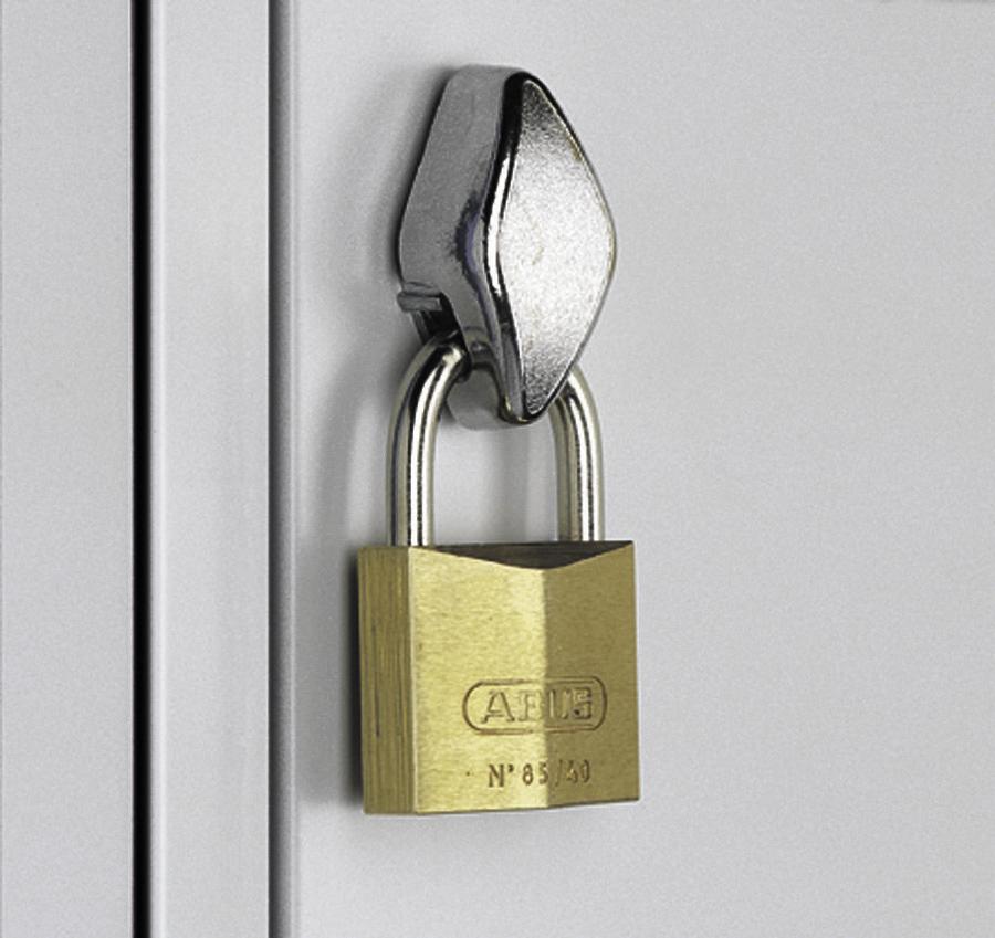 C+P Garderobenschrank Classic mit 2 Abteilen und Mitteltrennwand, Abteilbreite 400 mm Detail 2 ZOOM