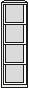 Bisley Hängeregistraturschrank, 4 Auszüge, oxfordblau/oxfordblau Technische Zeichnung 1 ZOOM