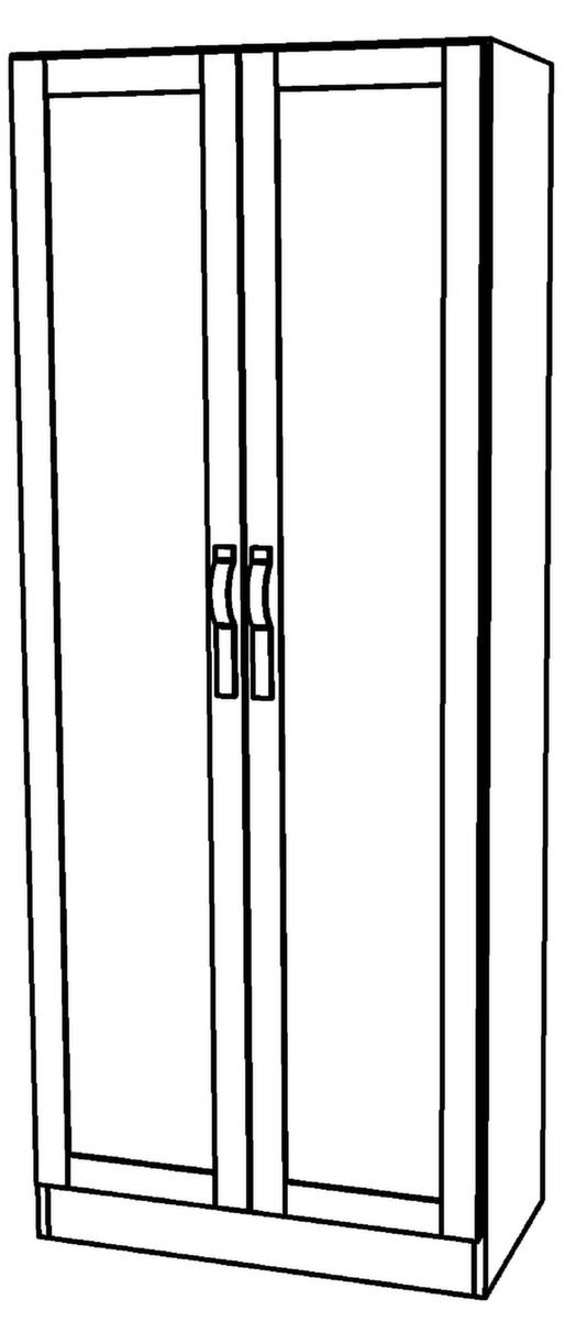Glastürenschrank Up and Down, 5 Ordnerhöhen Technische Zeichnung 1 ZOOM