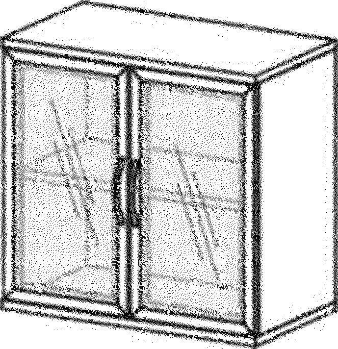 Gera Glastürenschrank Pro Technische Zeichnung 1 ZOOM