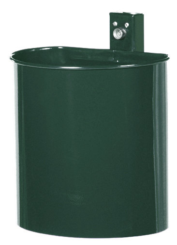 Abfallbehälter für Wand- oder Pfostenmontage, 20 l, moosgrün Standard 1 ZOOM
