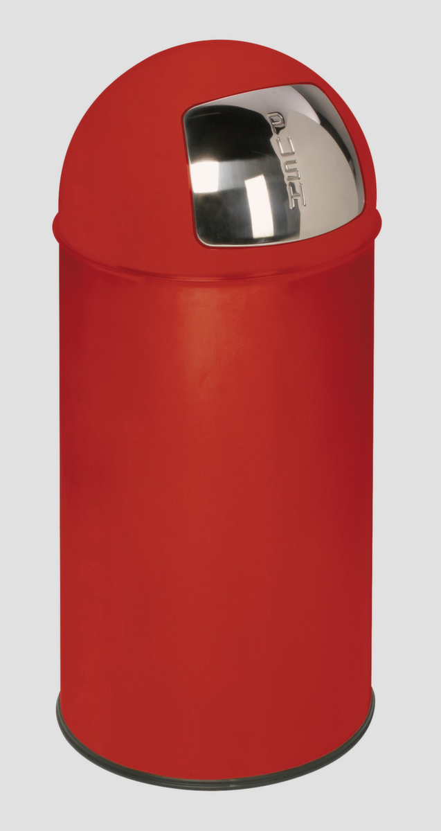 VAR Push-Abfallbehälter, 50 l, RAL3000 Feuerrot Standard 1 ZOOM