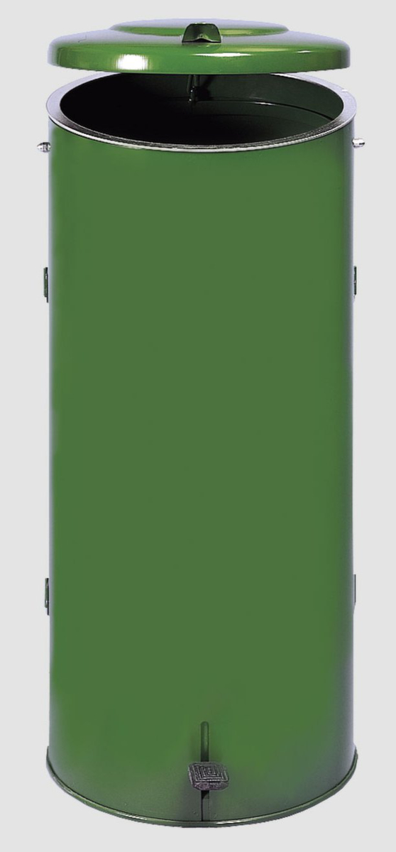 VAR Feuersicherer Abfallsammler, 120 l, RAL6001 Smaragdgrün Standard 1 ZOOM