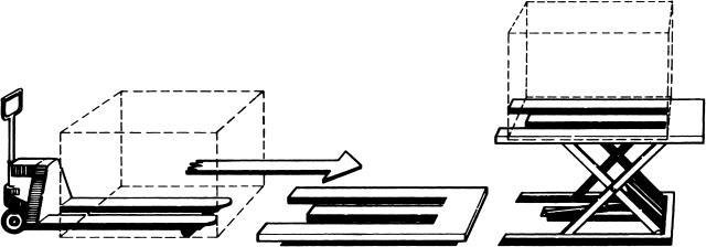 Flach-Scherenhubtisch mit E-Plattform Technische Zeichnung 1 ZOOM